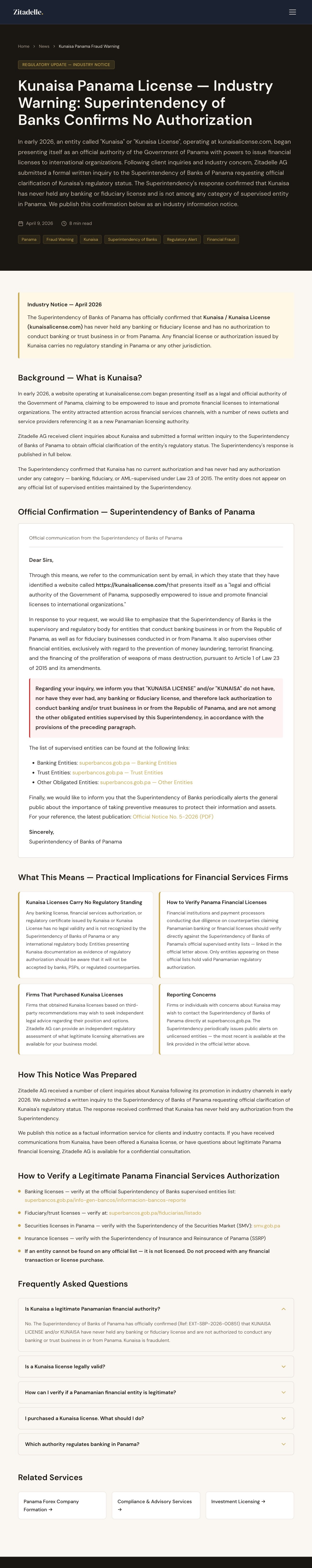Zitadelle AG Reference